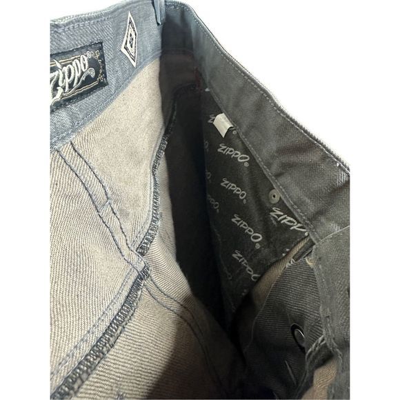 Zippo Slim Straight Raw Selvedge‎ Button Fly Jeans Gray Sz 32 Men's - Picture 8 of 12
